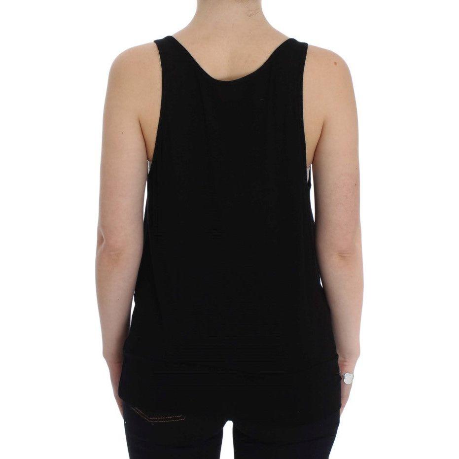 PLEIN SUD Sleek Black Cami Blouse Tank Top PLEIN SUD