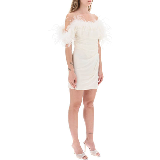 Giuseppe Di Morabito mini dress in poly georgette with feathers Dresses Giuseppe Di Morabito