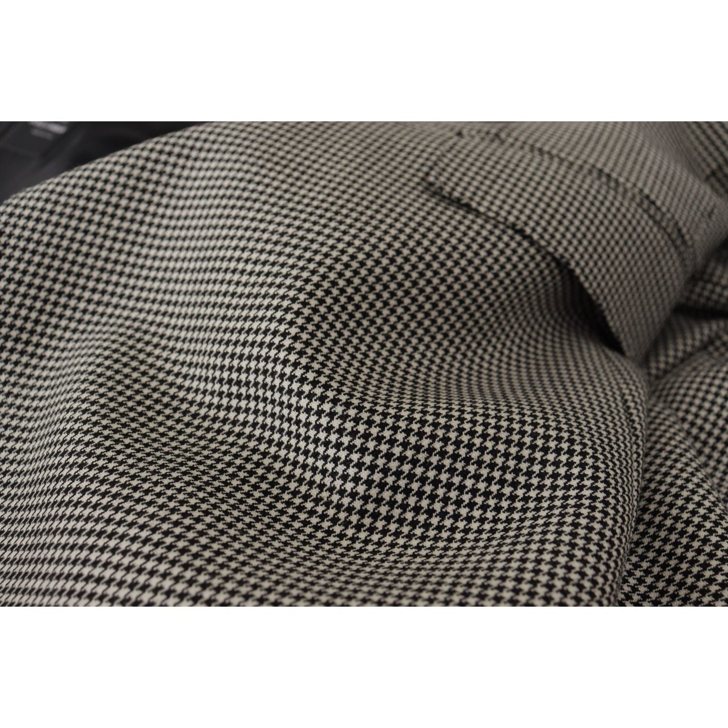 优雅灰色格纹羊毛西装外套