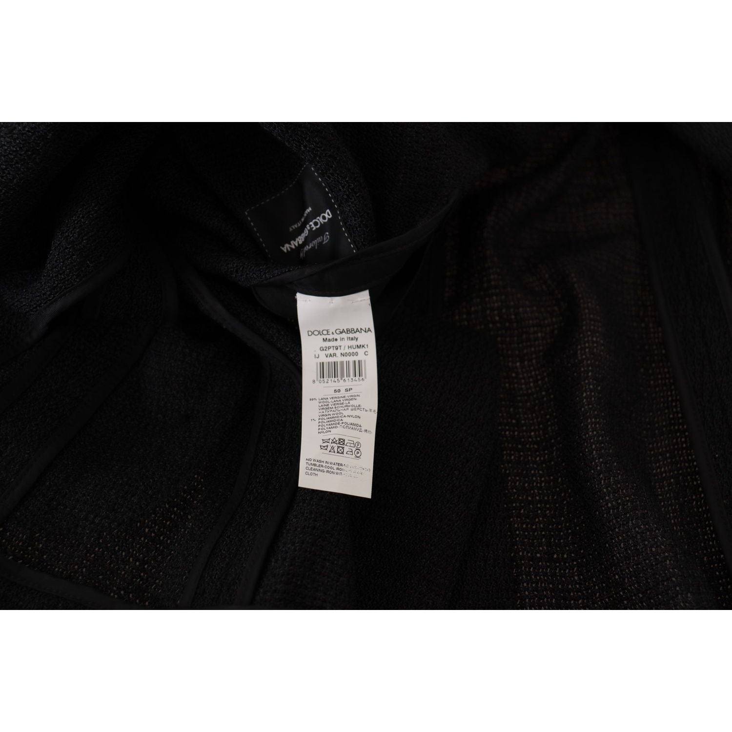 Dolce & Gabbana Black Single Breasted Coat Men Blazer