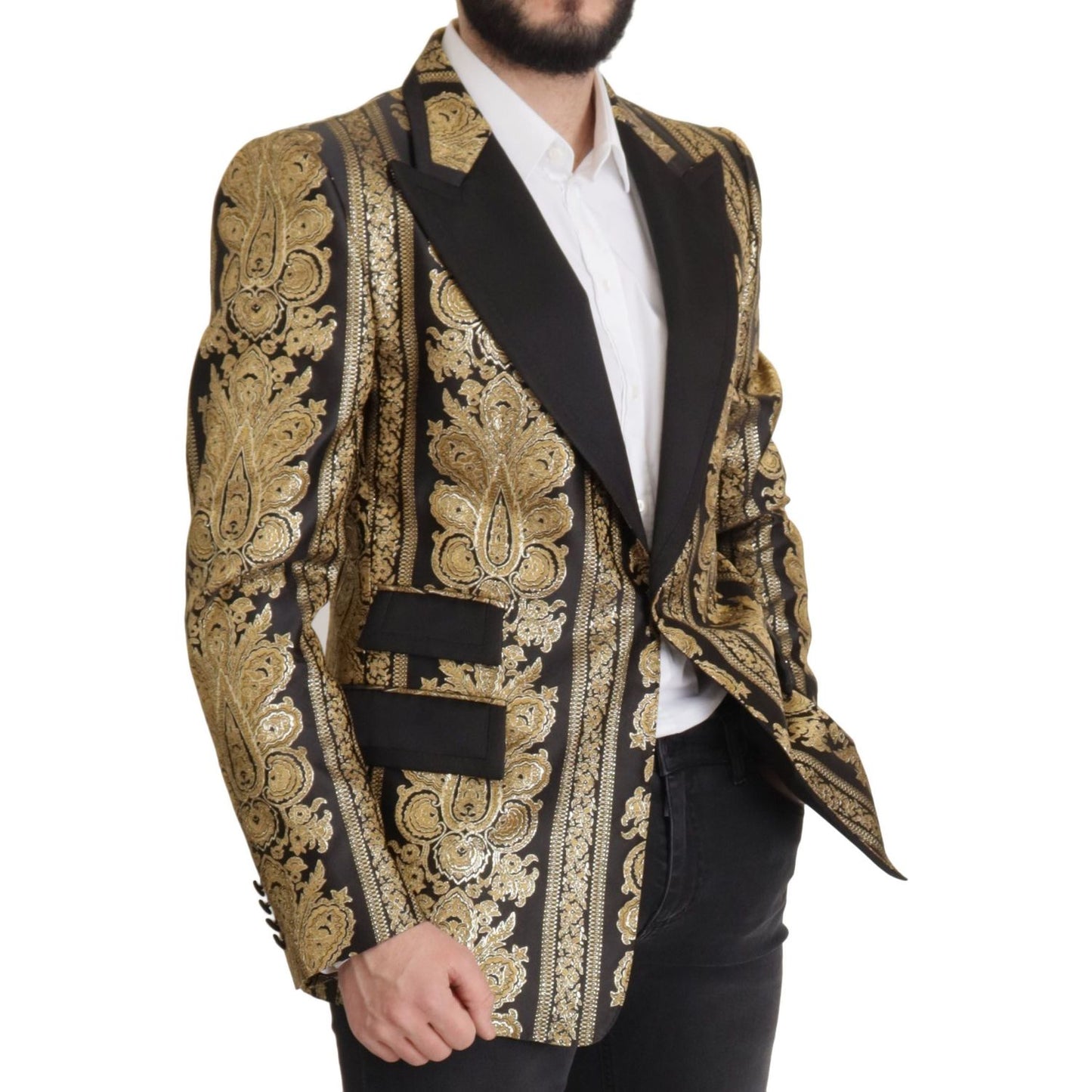 Dolce & Gabbana Elegant Single Breasted Jacquard Blazer Dolce & Gabbana