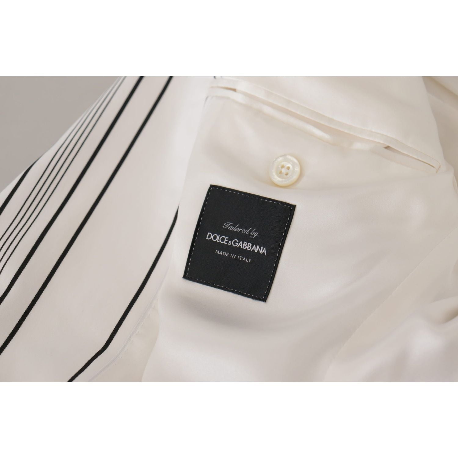 سترة أنيقة مخططة من مزيج القطن من دولتشي آند غابانا