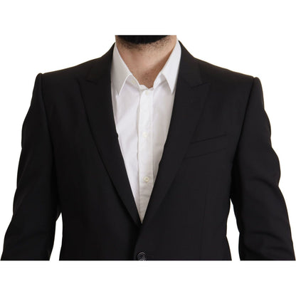 Dolce & Gabbana Black Single Breasted Jacket MARTINI Blazer