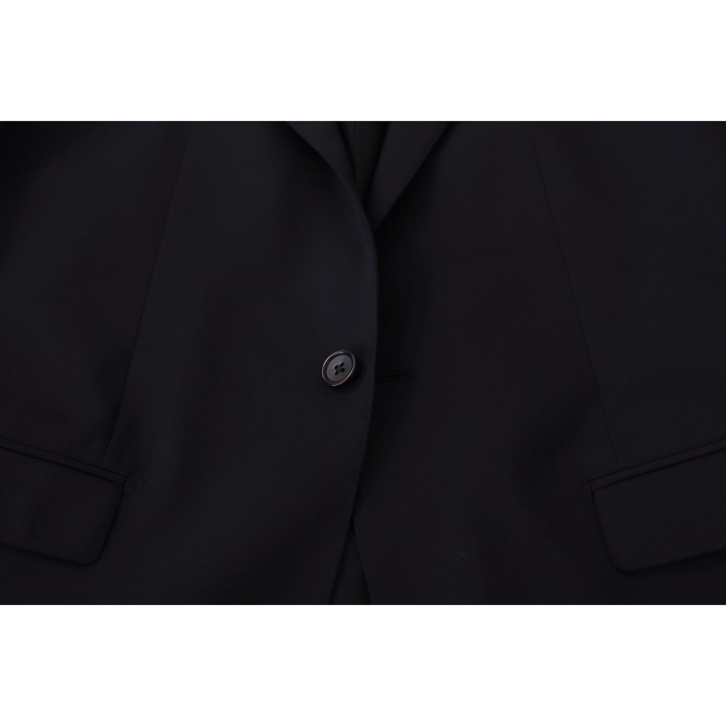 Dolce & Gabbana Elegant Navy Wool Blend Slim Blazer Dolce & Gabbana