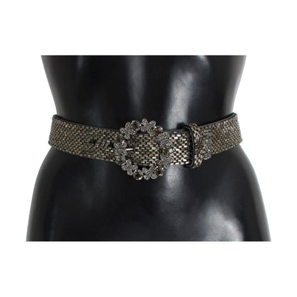 Dolce & Gabbana Crystal Buckle Sequined Waist Belt