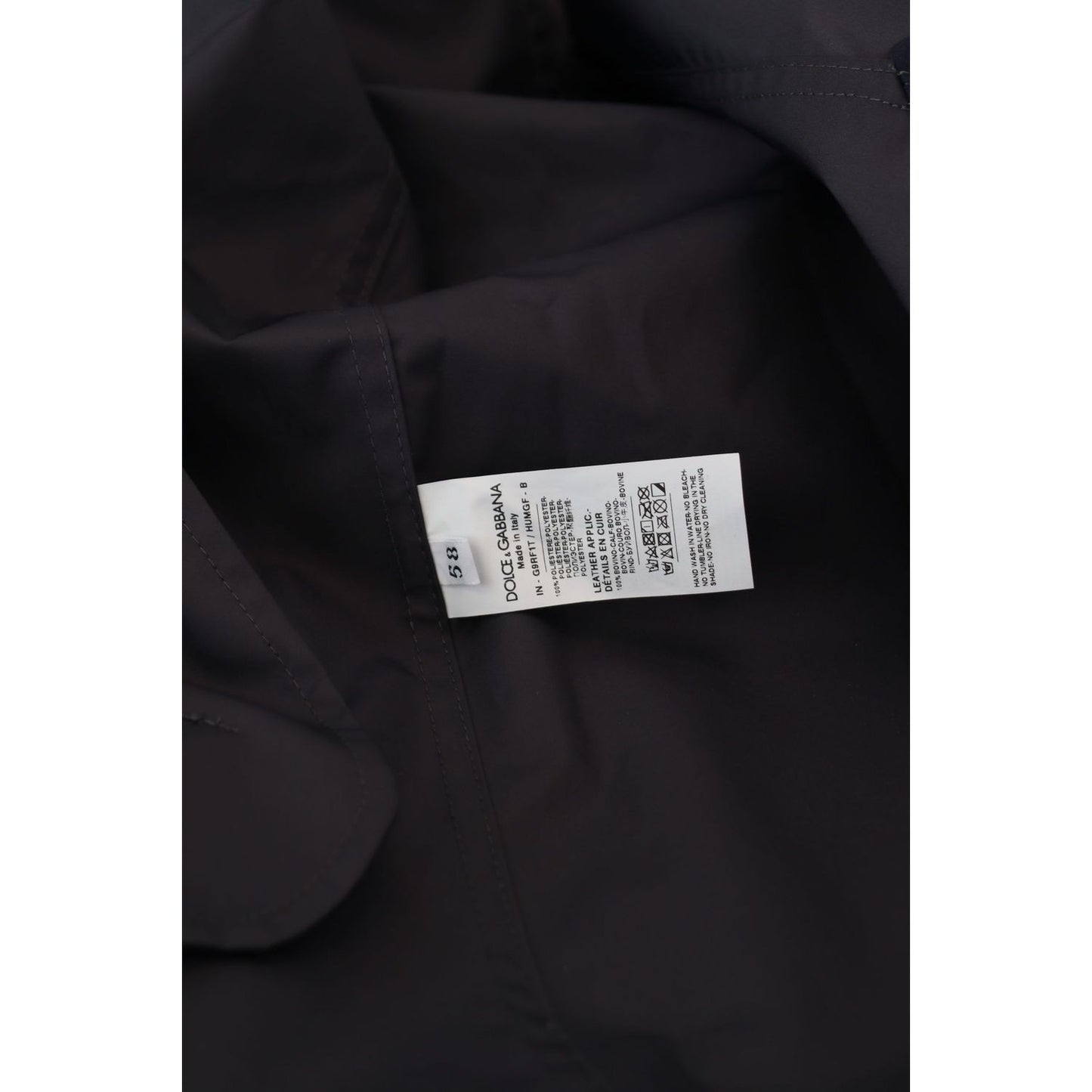 Dolce & Gabbana Blue Hooded Double Breasted Coat Jacket