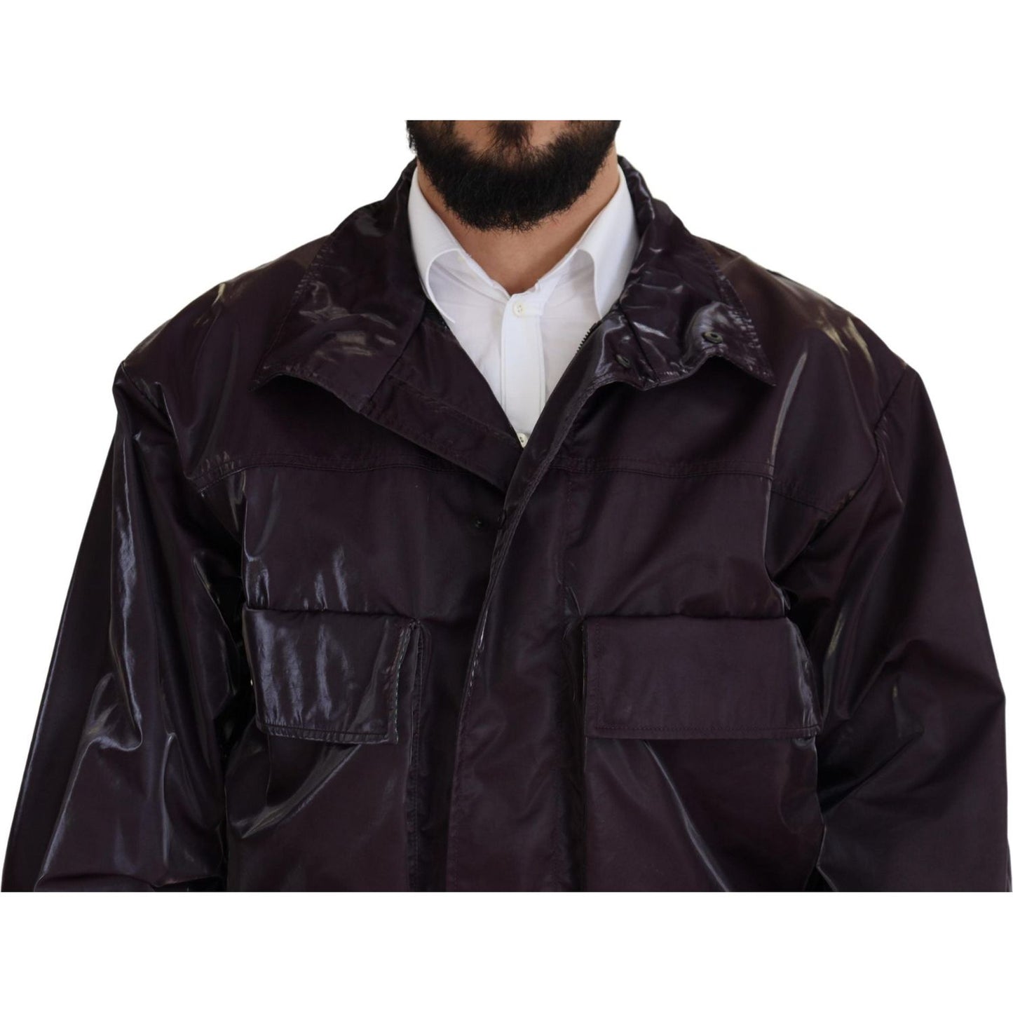 Dolce & Gabbana Elegant Purple Biker Jacket Dolce & Gabbana