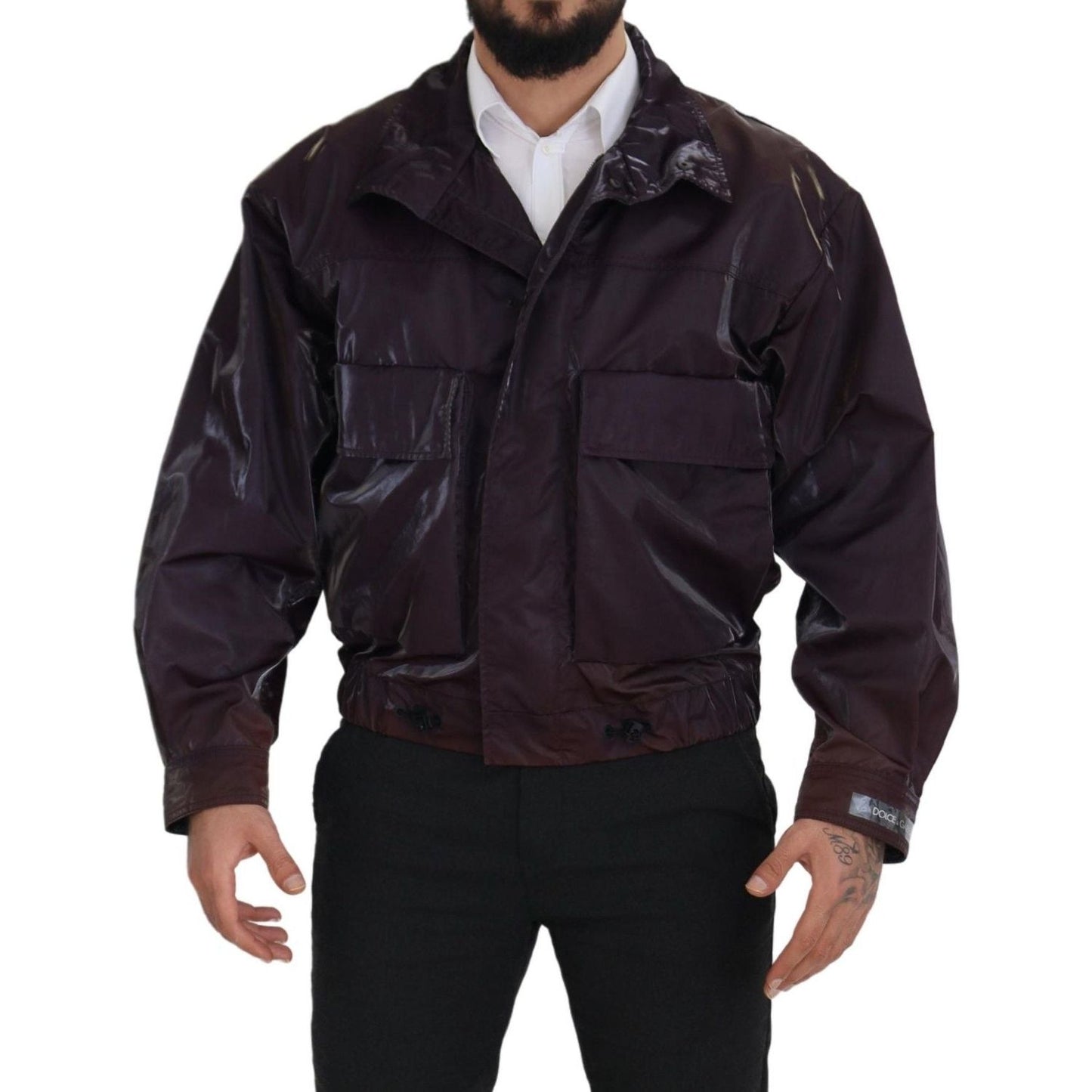 Dolce & Gabbana Elegant Purple Biker Jacket Dolce & Gabbana