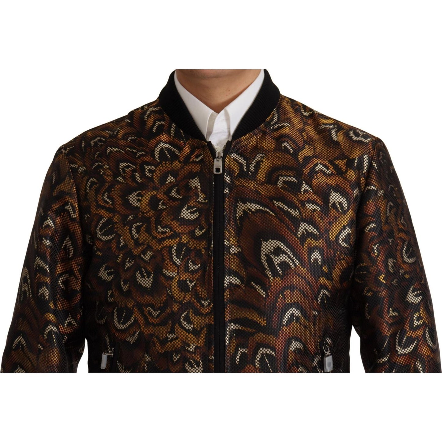 Dolce & Gabbana Elegant Brown Blouson Jacket Dolce & Gabbana