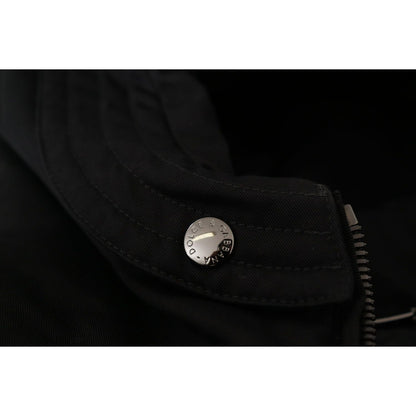 Dolce & Gabbana Black Nylon Hooded Parka Coat Winter Jacket