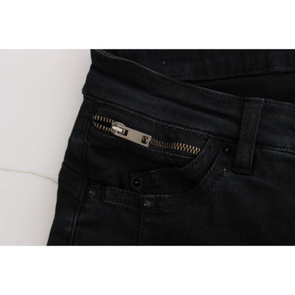 Costume National Black Cotton Slim Fit Denim Jeans