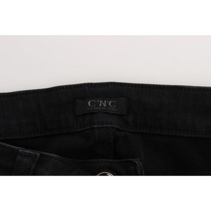 Costume National Black Cotton Slim Fit Denim Jeans