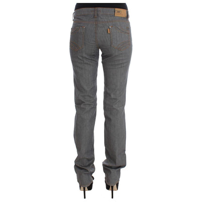 Costume National Gray Cotton Regular Fit Denim Jeans