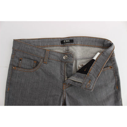 Costume National Gray Cotton Regular Fit Denim Jeans