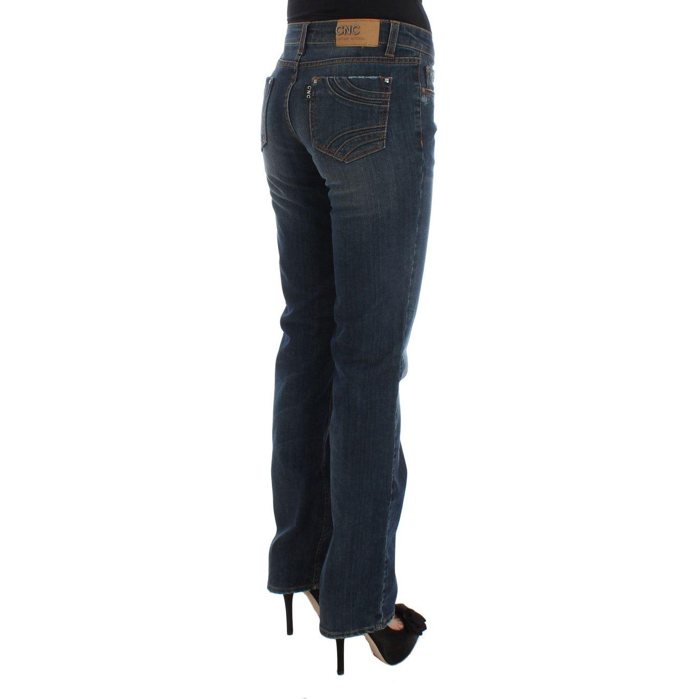 Costume National Chic Blue Regular Fit Designer Jeans Jeans & Pants Costume National