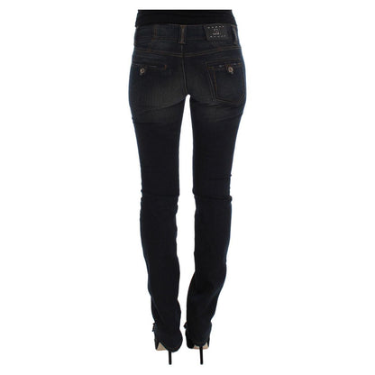 Ermanno Scervino Blue Wash Cotton Slim Fit Jeans