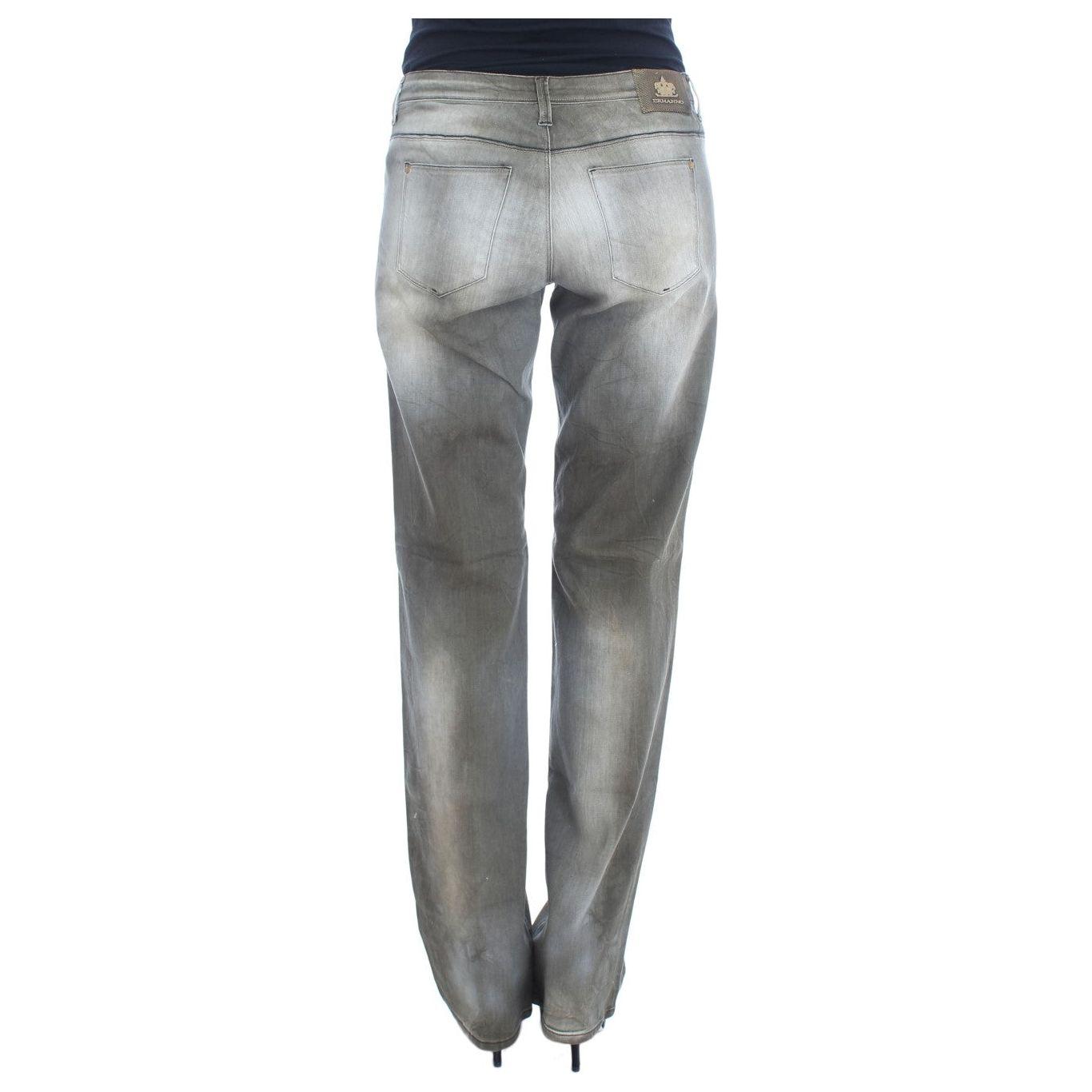 Ermanno Scervino Chic Gray Wash Boyfriend Jeans Ermanno Scervino