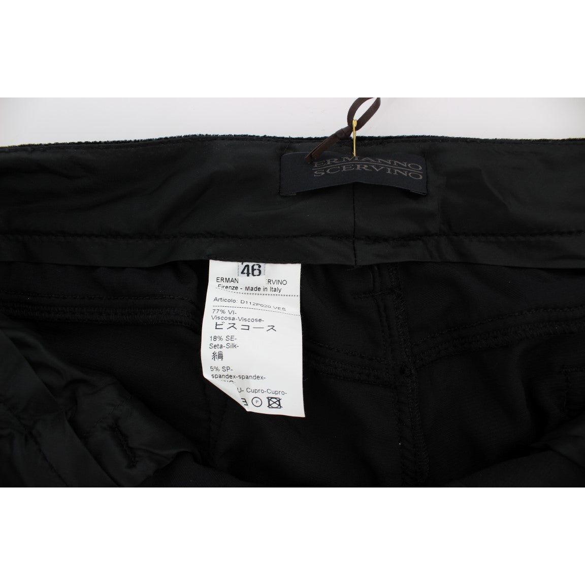 Ermanno Scervino Elegant Black Slim Fit Trousers Ermanno Scervino