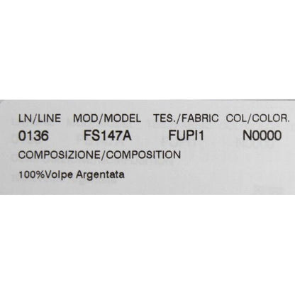 Dolce & Gabbana Black Fox Fur Collar Scarf