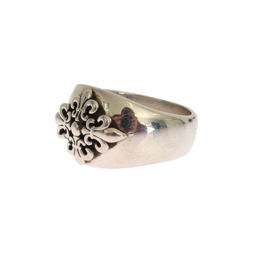 Nialaya Exquisite Silver Statement Ring for Men Nialaya