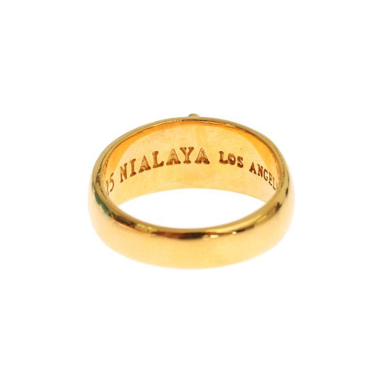 Nialaya Gold Plated 925 Silver Ring