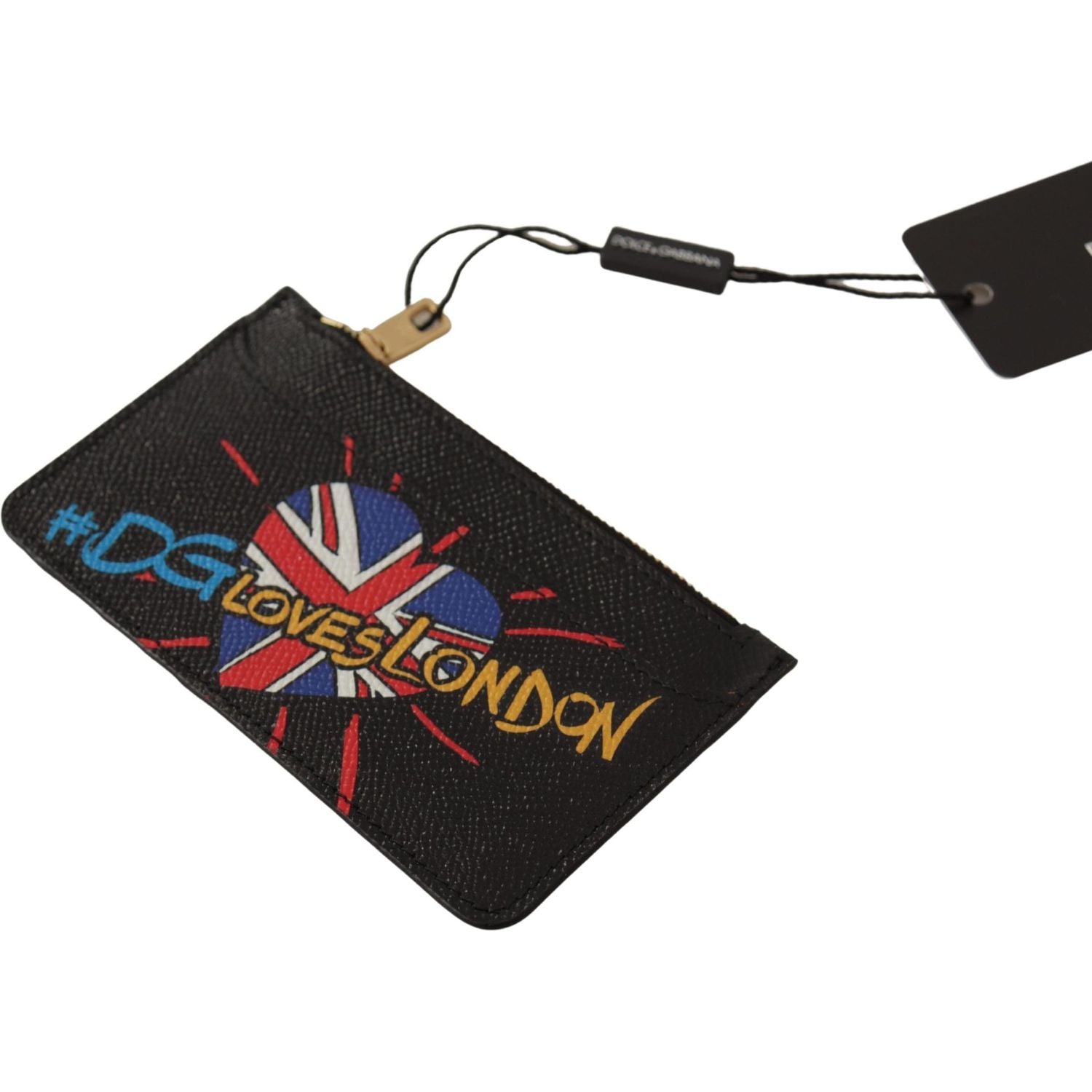 محفظة عملات معدنية أنيقة من دولتشي آند غابانا مصنوعة من الجلد مع إغلاق بسحاب