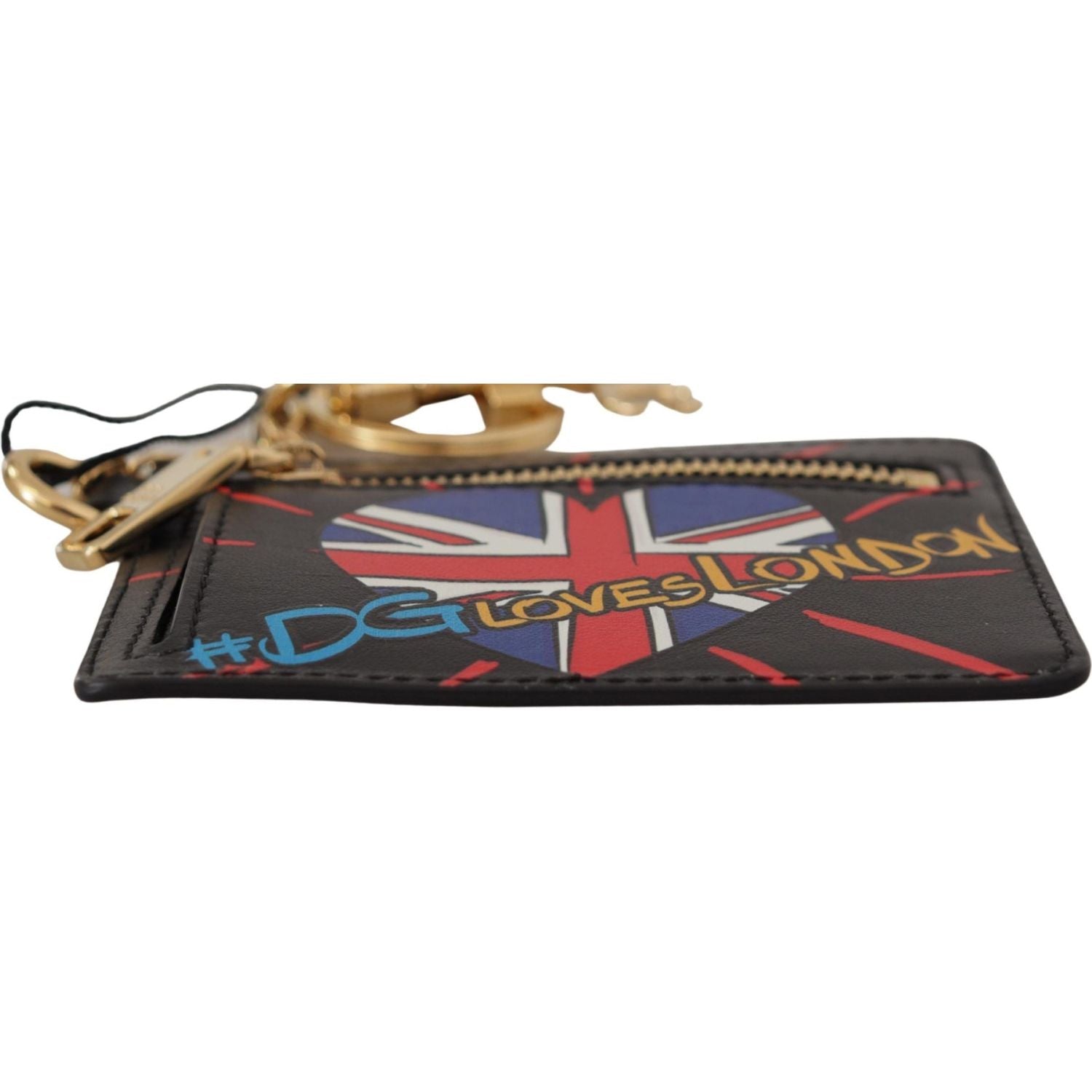 محفظة عملات جلدية أنيقة من دولتشي آند غابانا مع سلسلة مفاتيح