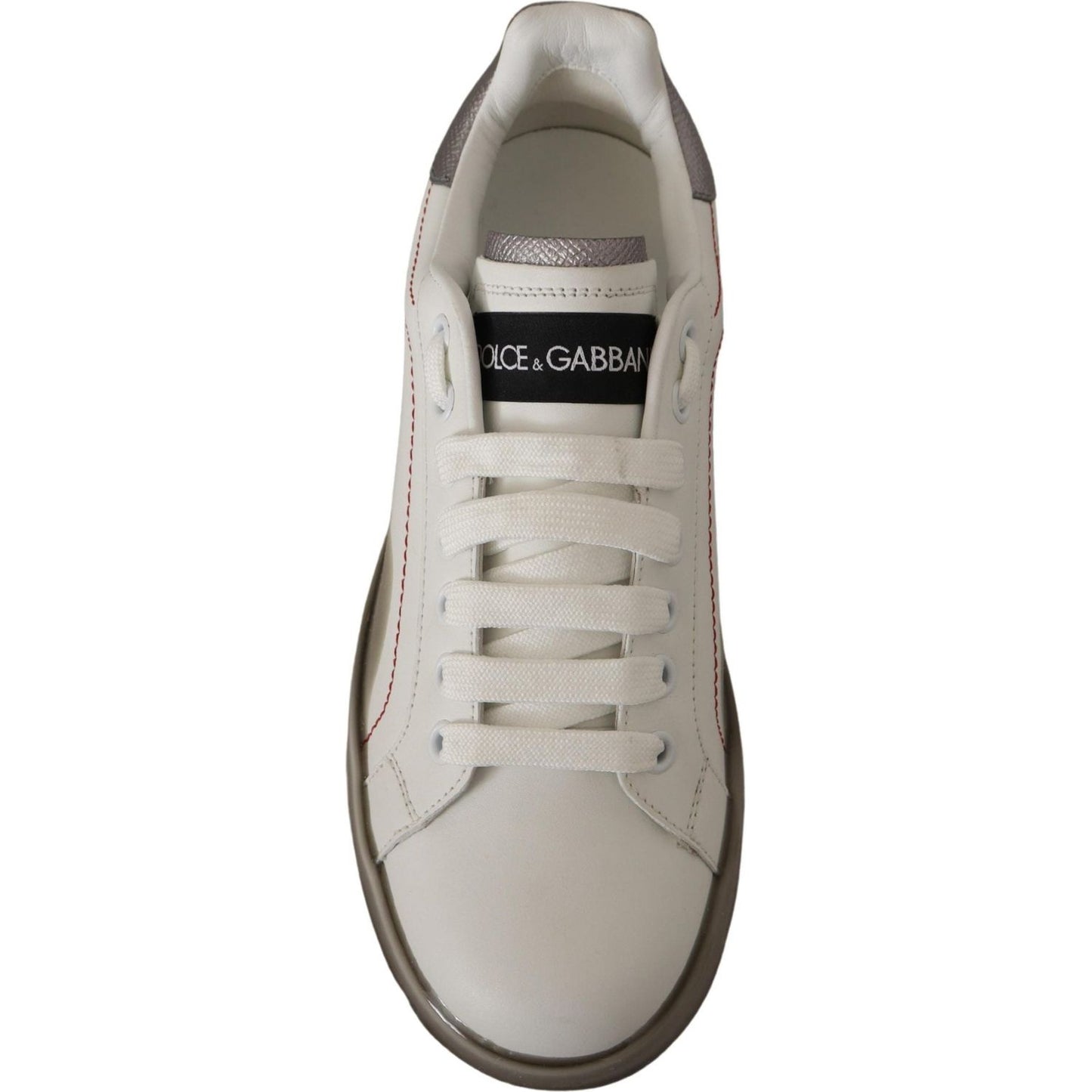 Dolce & Gabbana Elegant White Leather Sneakers Dolce & Gabbana