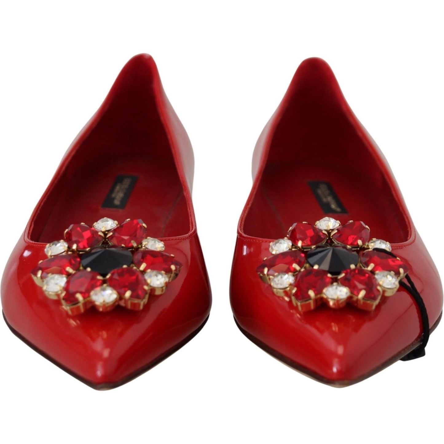 Dolce & Gabbana Red Suede Crystal Loafers - Exquisite Elegance Dolce & Gabbana