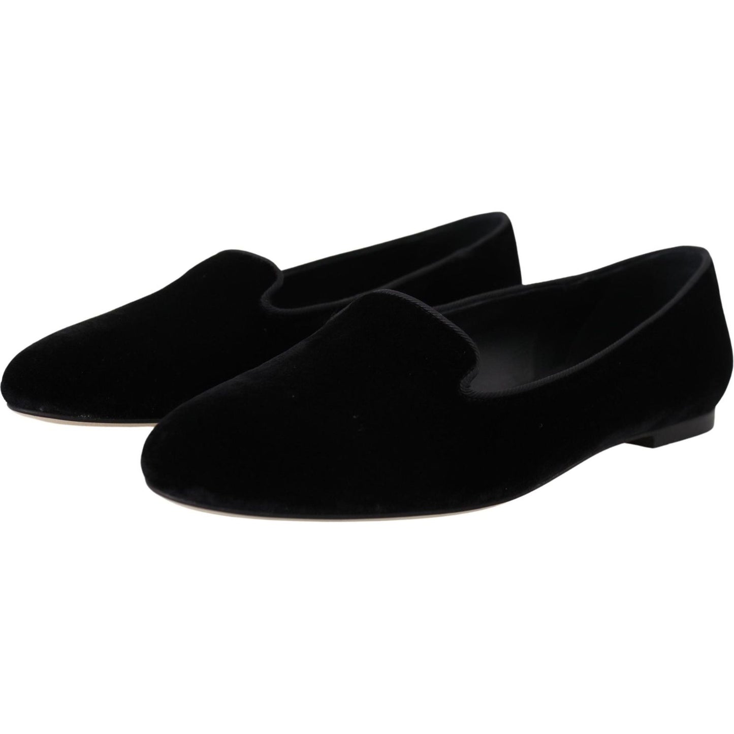 Dolce & Gabbana Elegant Black Silk-Blend Loafers Dolce & Gabbana