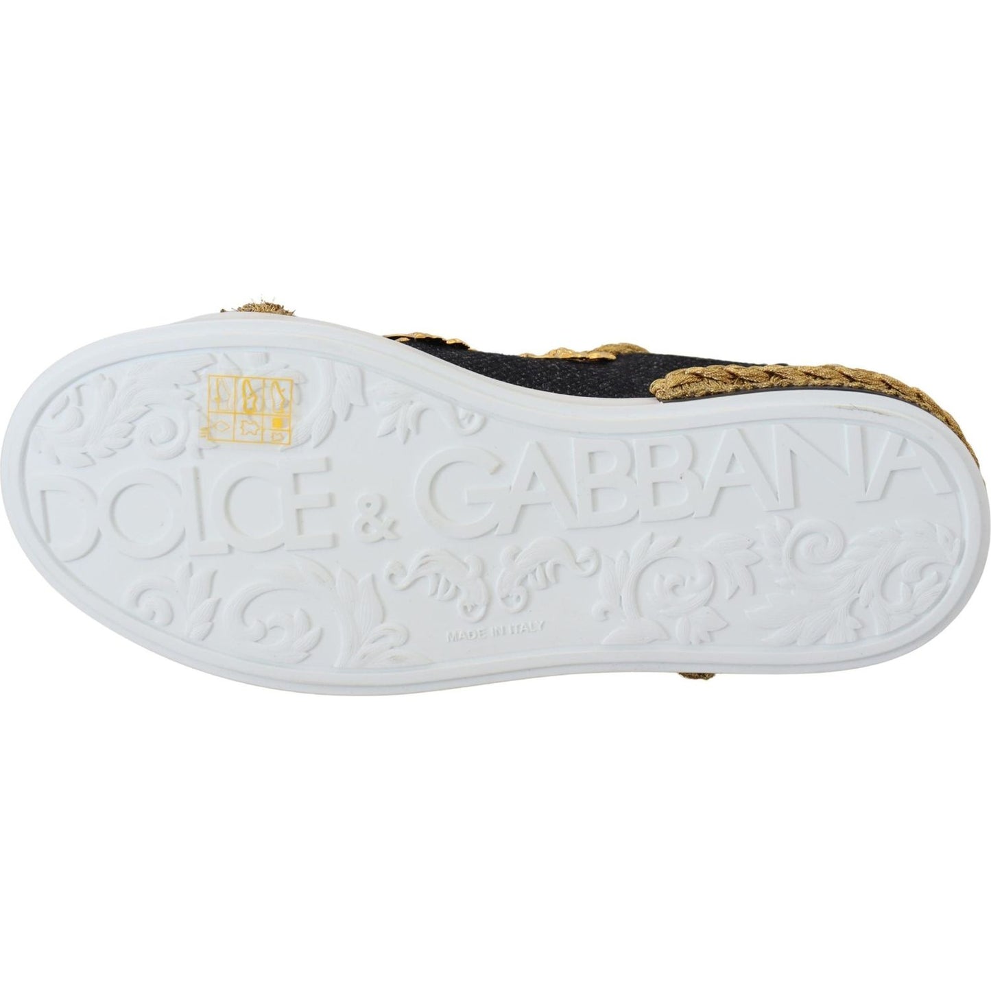 Dolce & Gabbana Elegant Portofino Leather Sneakers in Black Dolce & Gabbana