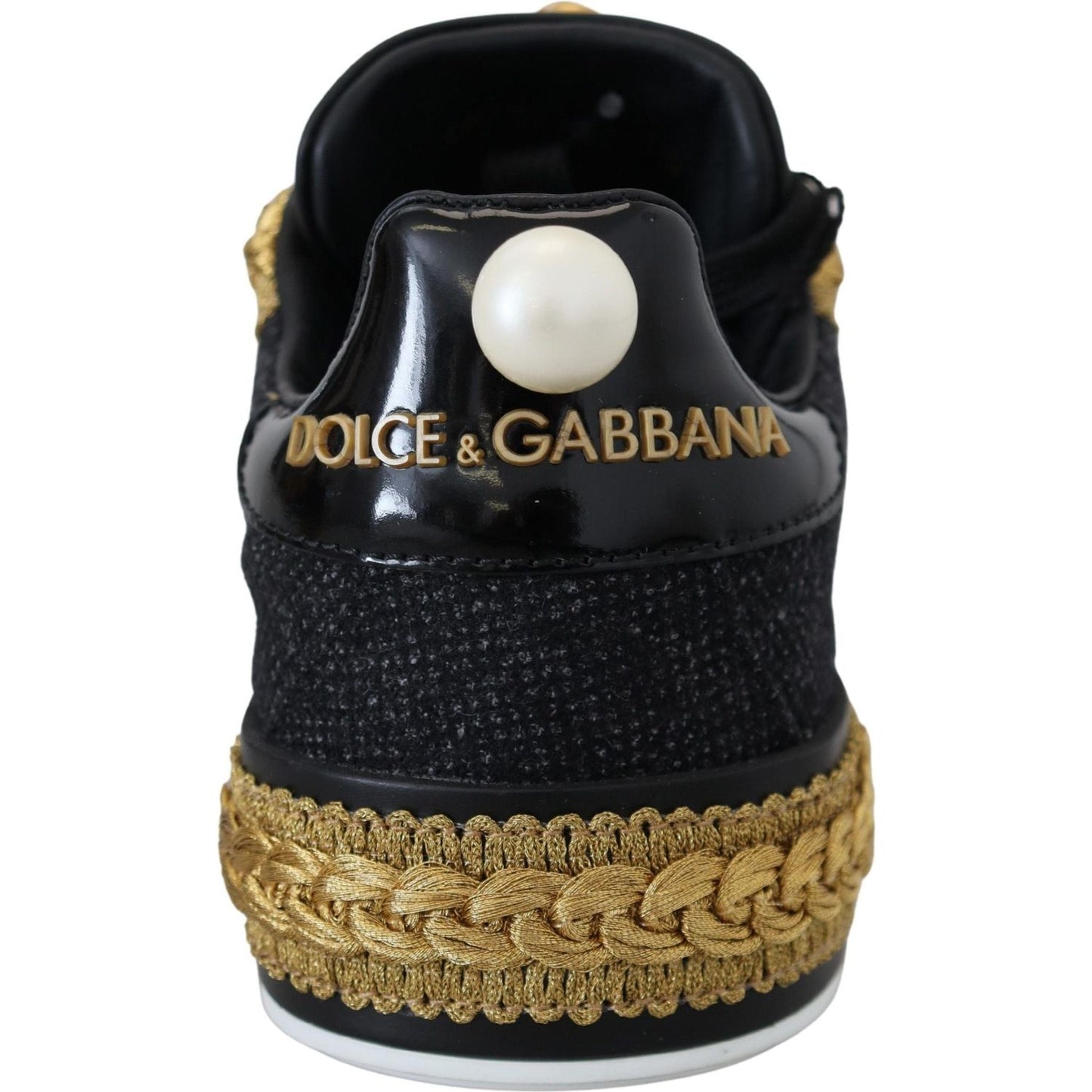 Dolce & Gabbana Elegant Portofino Leather Sneakers in Black Dolce & Gabbana