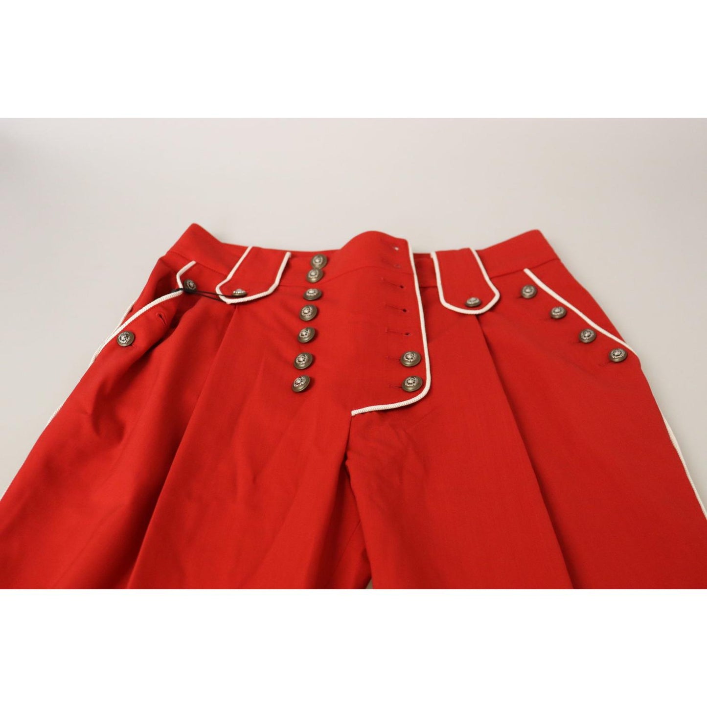 Dolce & Gabbana Elegant Red High-Waist Cropped Pants Dolce & Gabbana