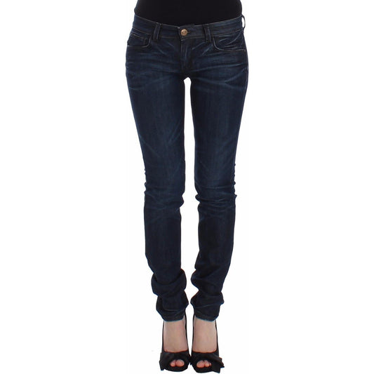 Ermanno Scervino Chic Dark Blue Skinny Jeans Ermanno Scervino