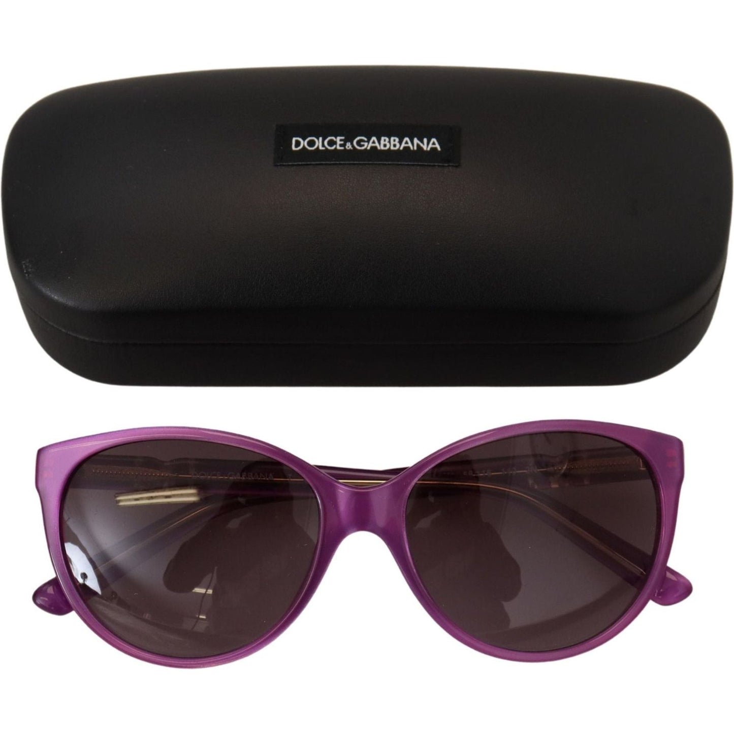 Dolce & Gabbana Chic Purple Acetate Round Sunglasses Dolce & Gabbana