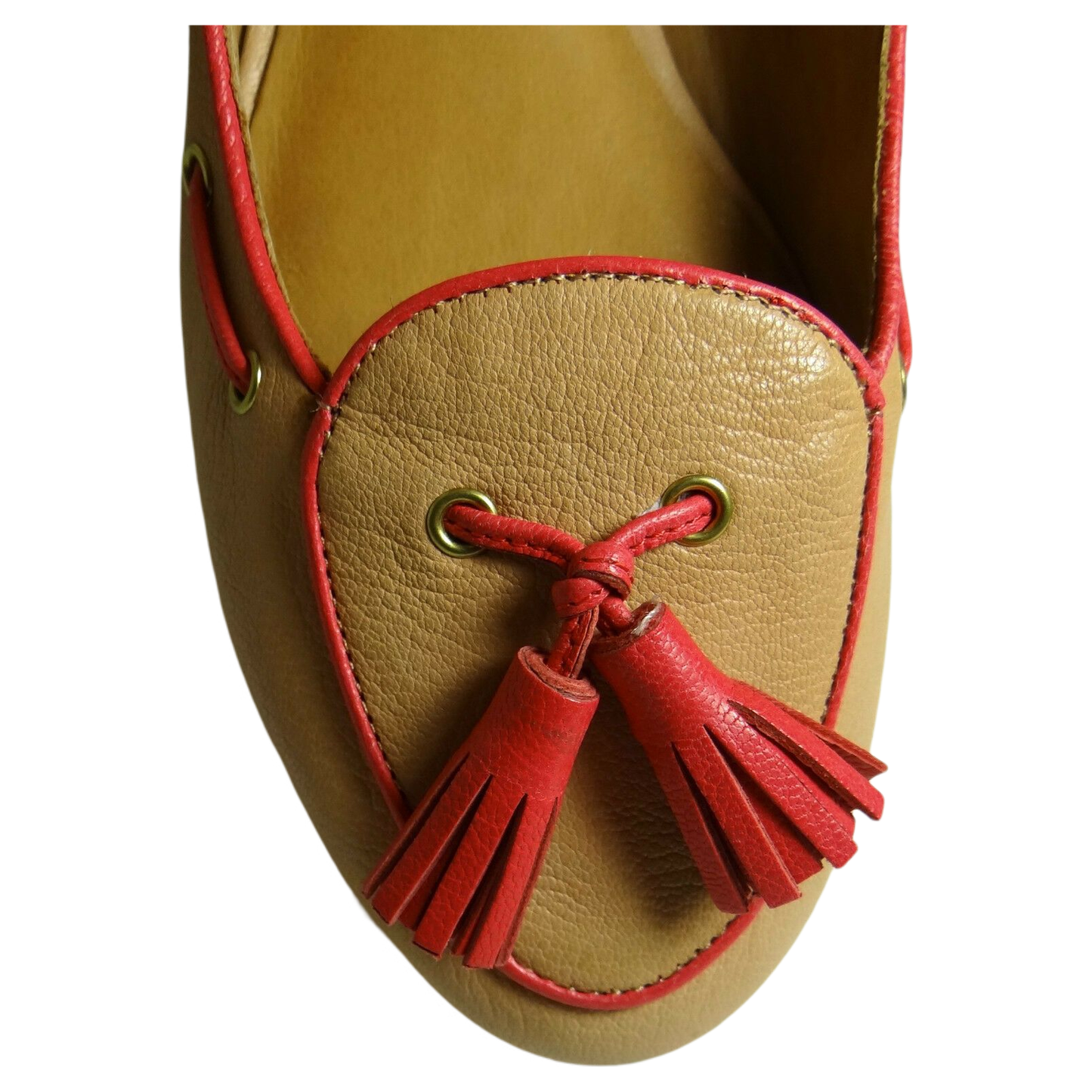 COACH Manika Soft Tan Leather Flat Shoes COACH