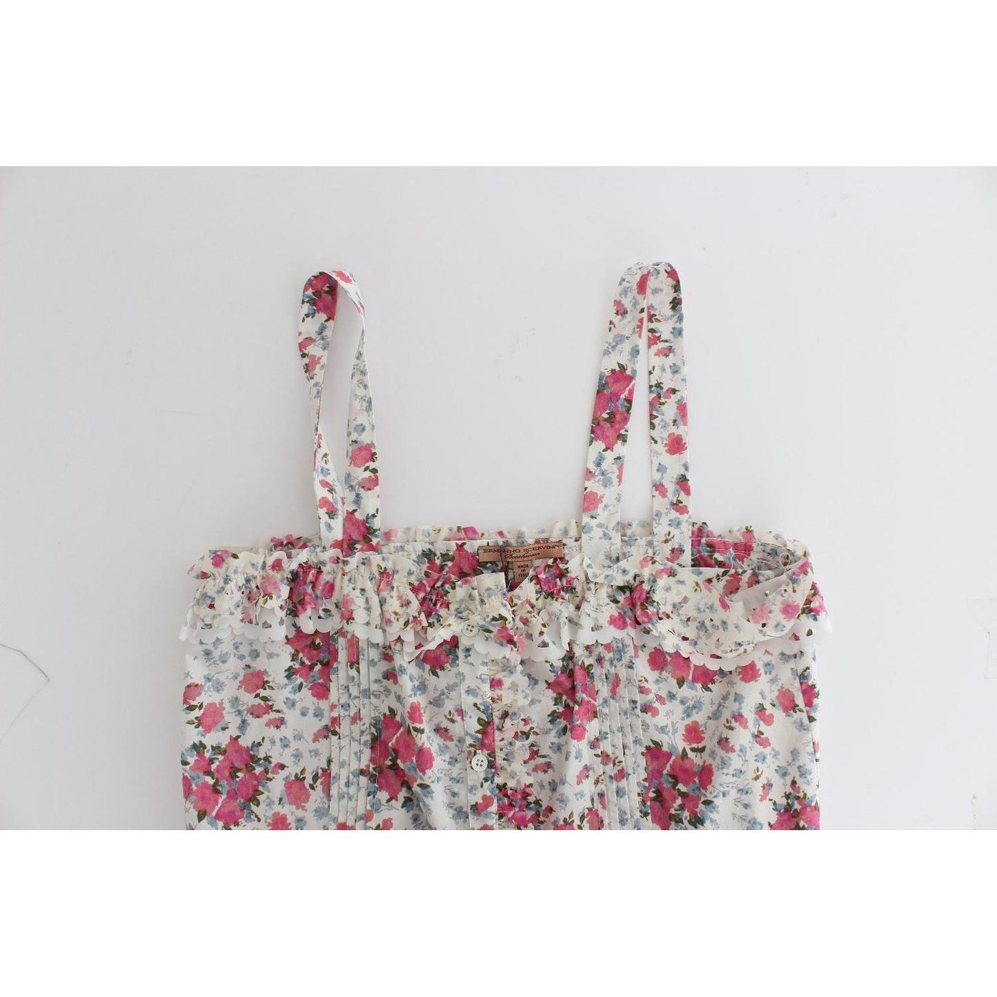 Ermanno Scervino Beachwear Pink Floral Beach Mini Dress Short