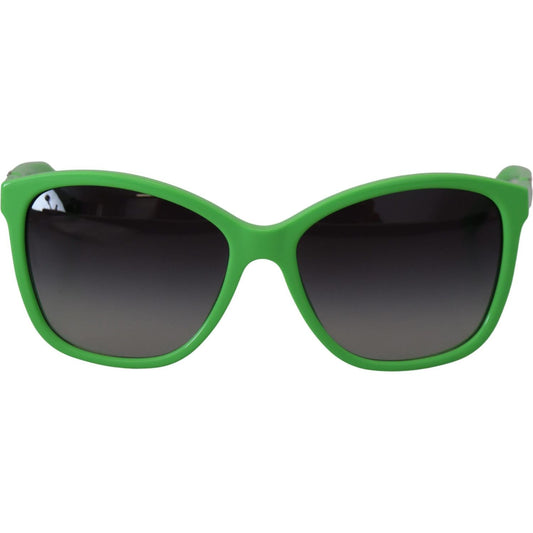 Dolce & Gabbana Chic Green Acetate Round Sunglasses Dolce & Gabbana