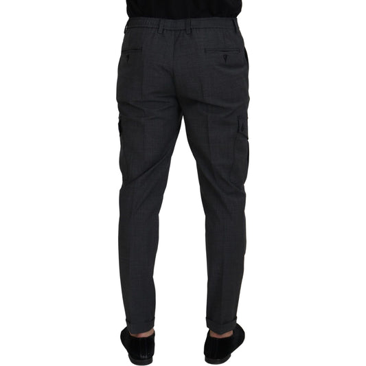 Dolce & Gabbana Elegant Checkered Slim Fit Cargo Pants Dolce & Gabbana