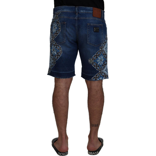 Dolce & Gabbana Elegant Slim Fit Denim Shorts Shorts Dolce & Gabbana