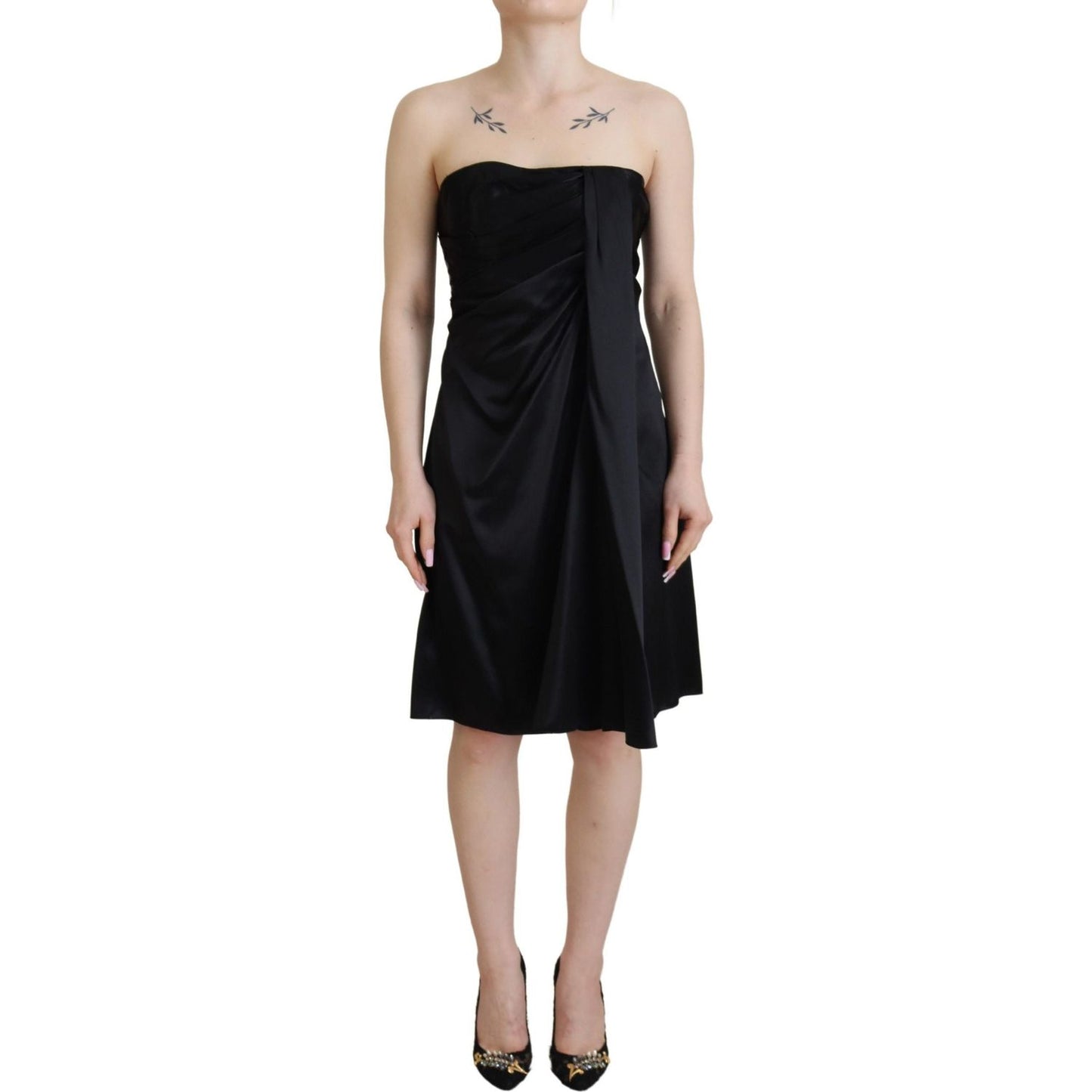Dolce & Gabbana Black Silk Shift Short Mini Party Dress