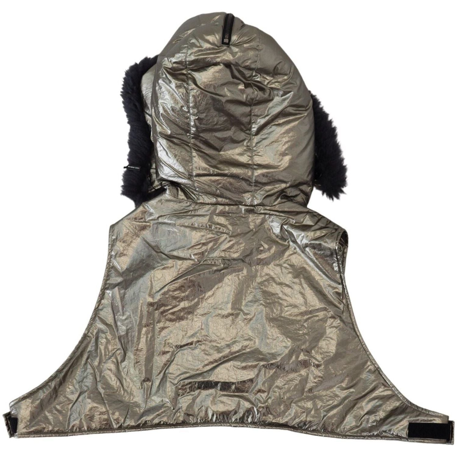 Dolce & Gabbana Silver Fur Whole Head Wrap Men Capello Nylon Hat