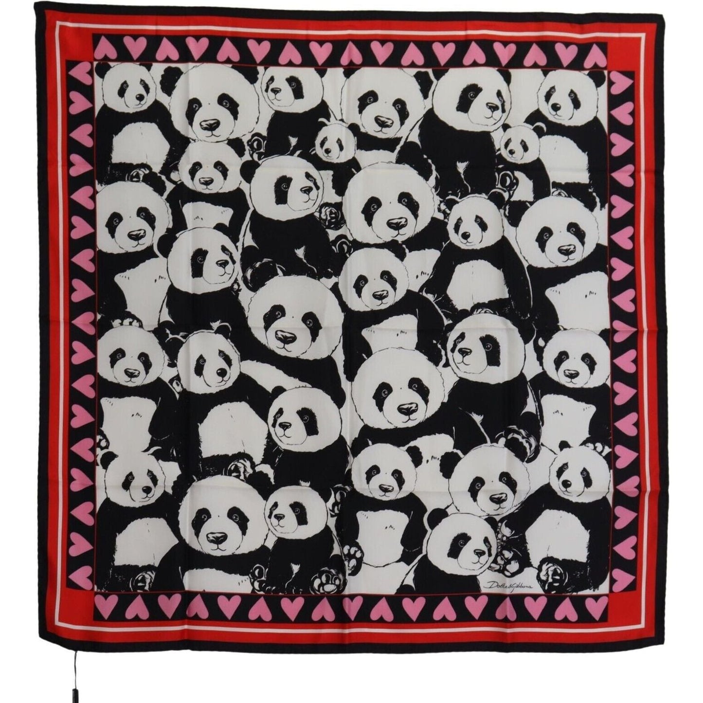 Dolce & Gabbana Elegant Panda Print Silk Scarf Dolce & Gabbana