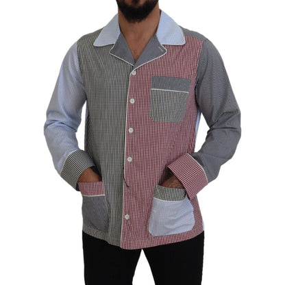 Dolce & Gabbana Multicolor Patchwork Cotton Long Sleeves Shirt