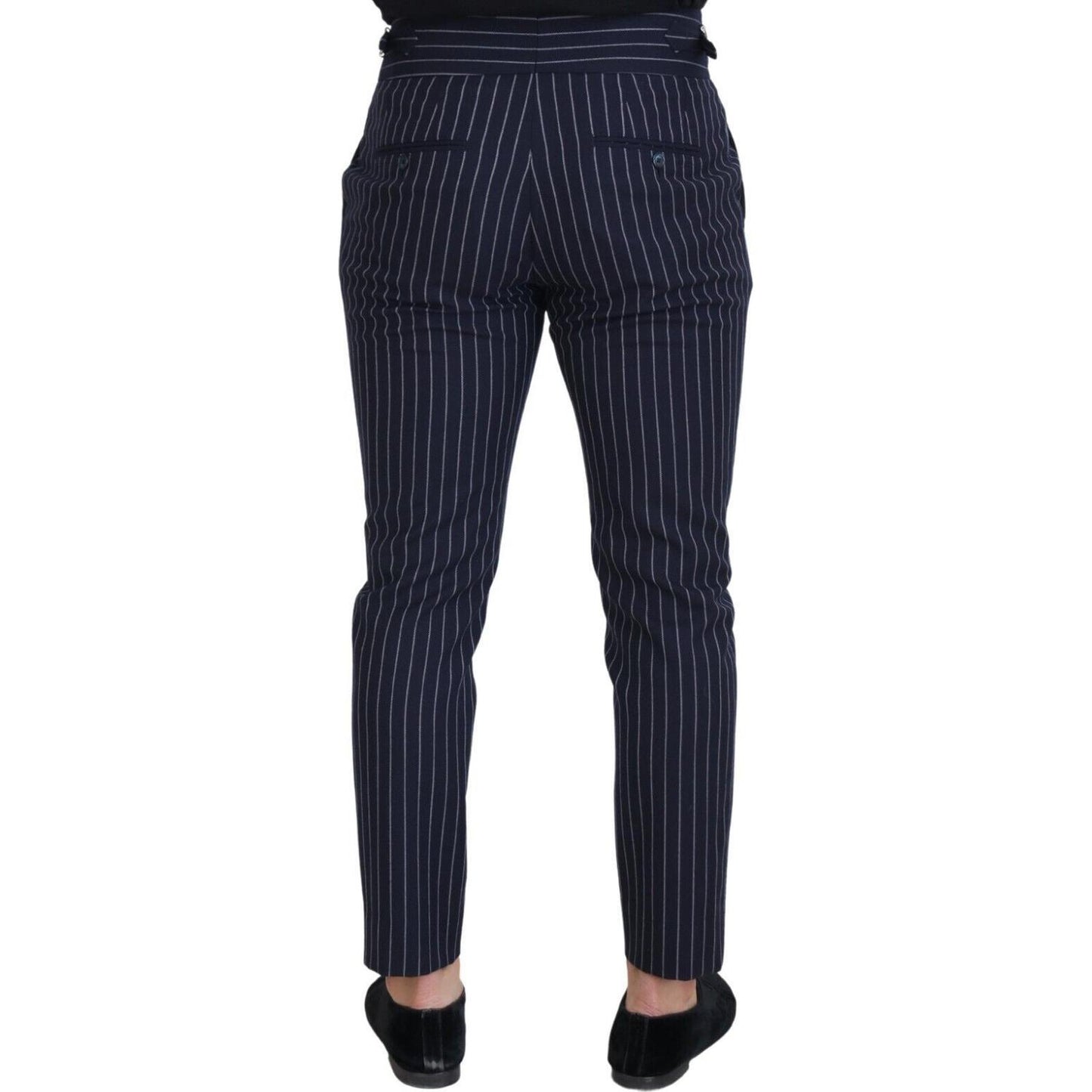 Dolce & Gabbana Sophisticated Blue Wool Blend Trousers Dolce & Gabbana