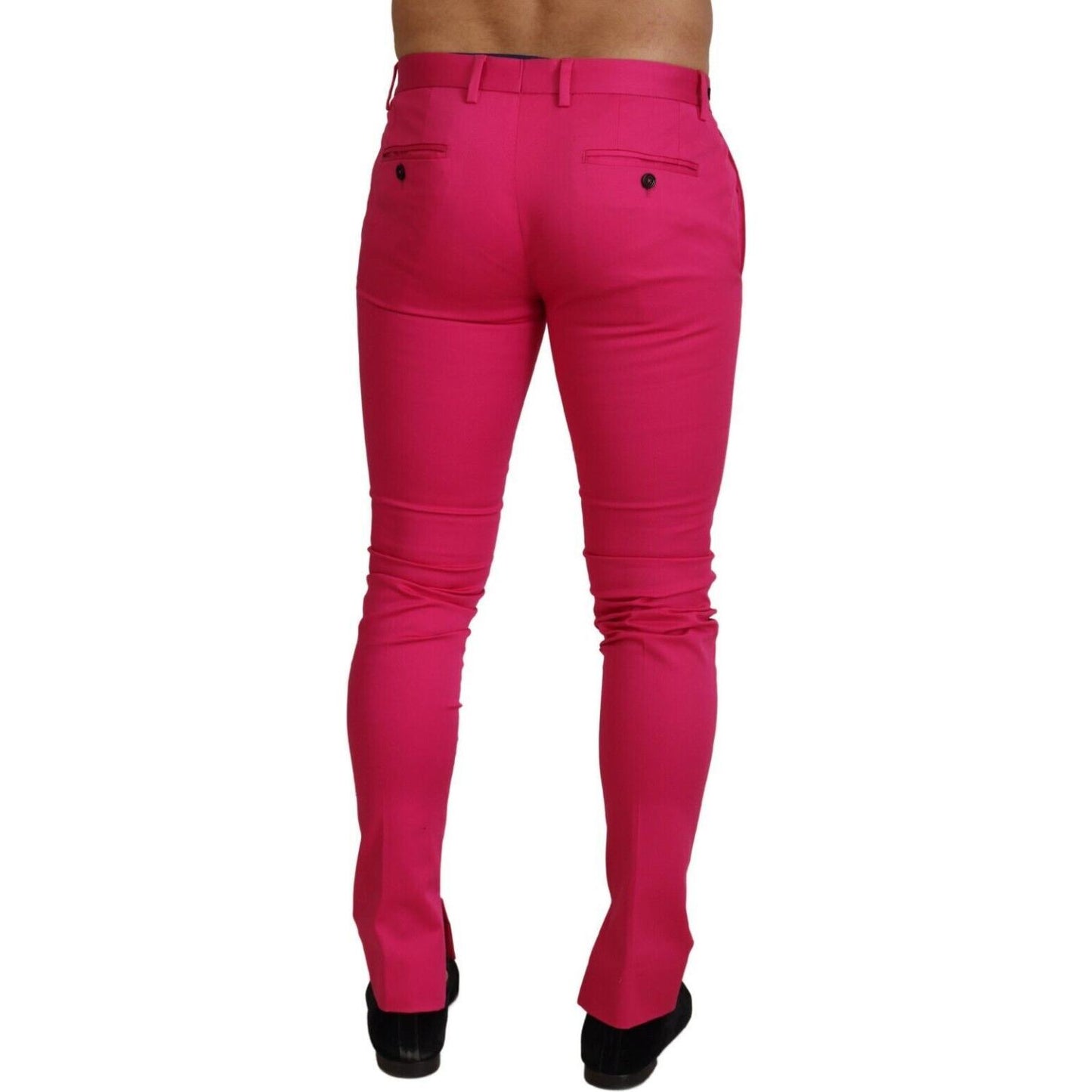 Dolce & Gabbana Chic Pink Cotton Blend Trousers Dolce & Gabbana