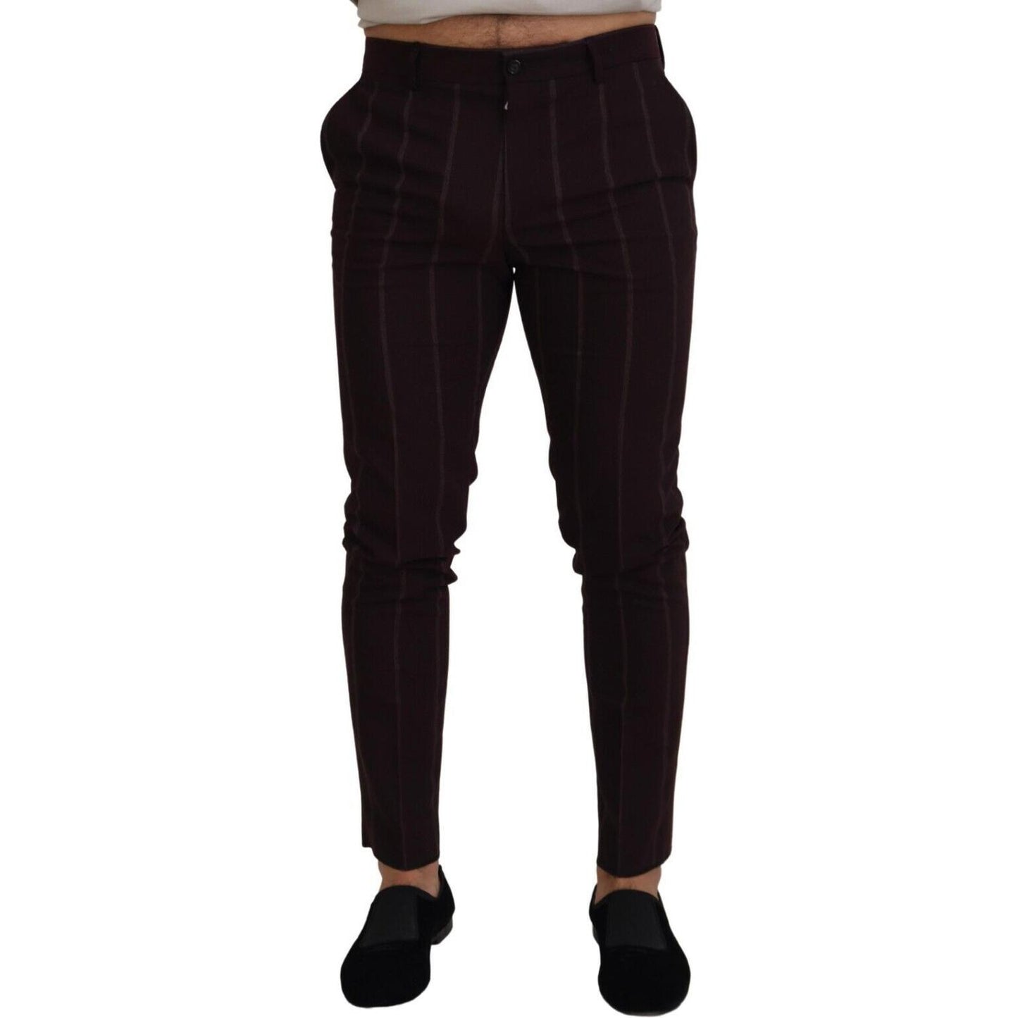 Dolce & Gabbana Elegant Brown Wool Blend Trousers Dolce & Gabbana