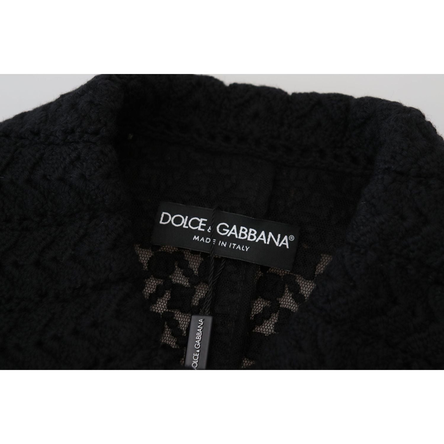 Dolce & Gabbana Black Button Down Long Blazer Cotton Jacket