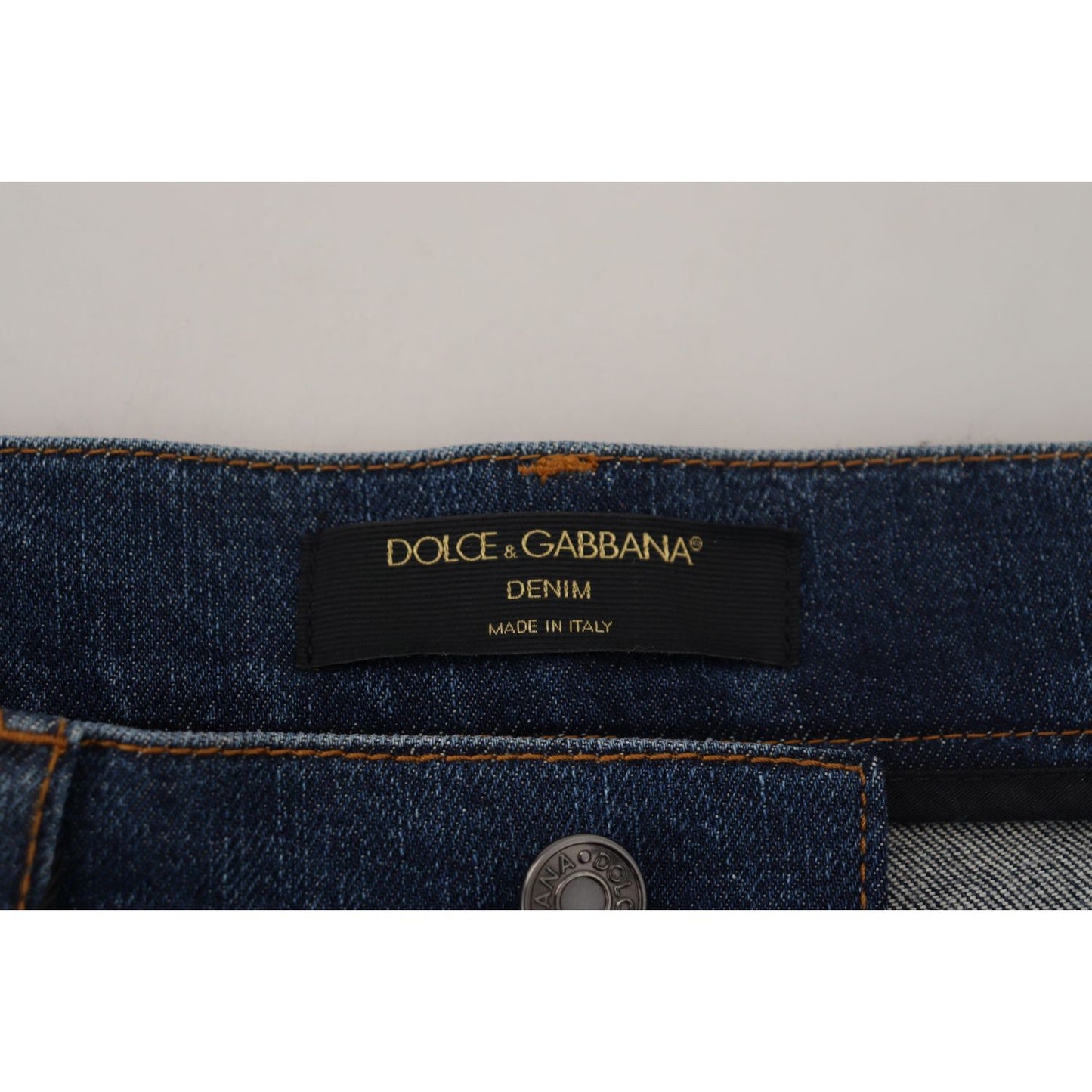 Dolce & Gabbana Black Floral Lace Front Skinny Denim Jeans