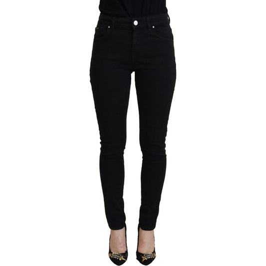 Dolce & Gabbana Black Cotton High Waist Casual Denim Jeans